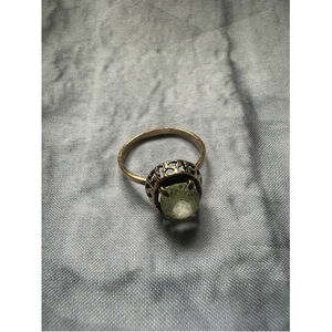 SIFFARI Vintage 10K Gold Green Amethyst Ring Size 6